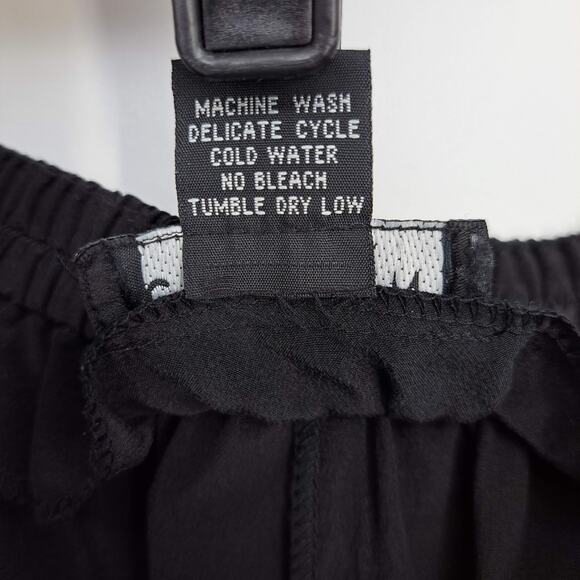 Citron Santa Monica 100% Silk Straight Leg Pant Washable Black Women's Size 0X - Picture 10 of 10